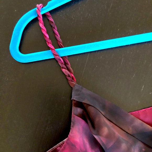 Joseph Ribkoff burgundy print camisole. Elegant and fluid. - Picture 8 of 12